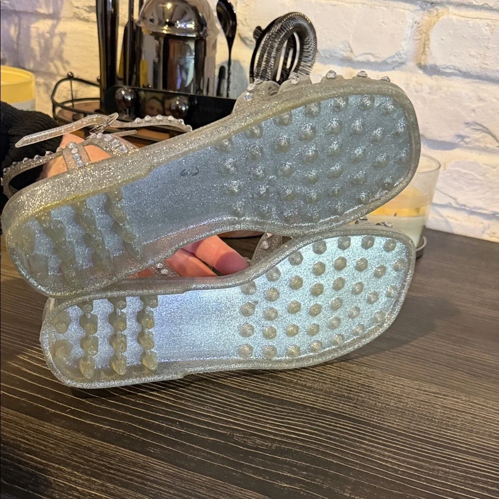 Jeffrey Campbell Gelly Silver Studded Sandals - Picture 4 of 8